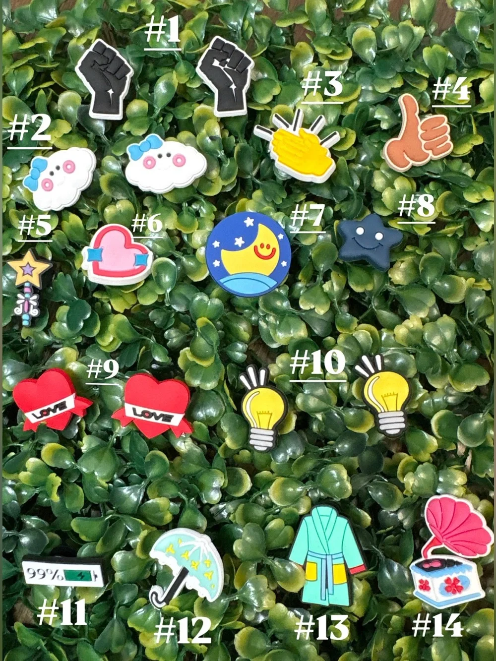 CROCS Multicolor Kids Jibbitz Charm Pack - Stars, Hearts, Clouds & More